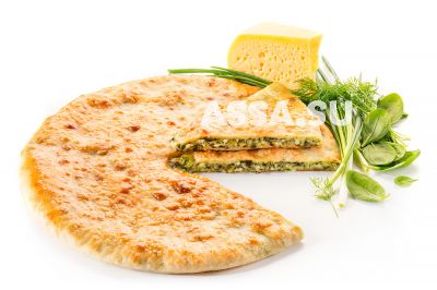 Пирог с сыром, шпинатом и др. зеленью