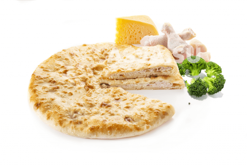 Осетинский пирог с курицей, брокколи и сыром